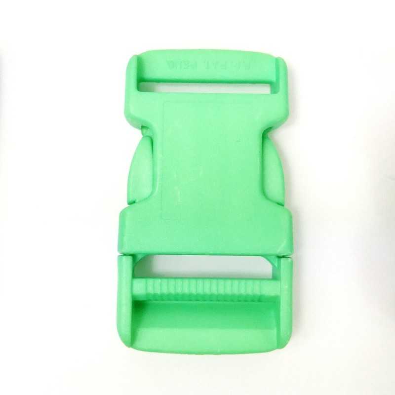 Cierre de plástico verde lima de 30 mm ideal para mochilas, riñoneras y bolsos hechos a mano