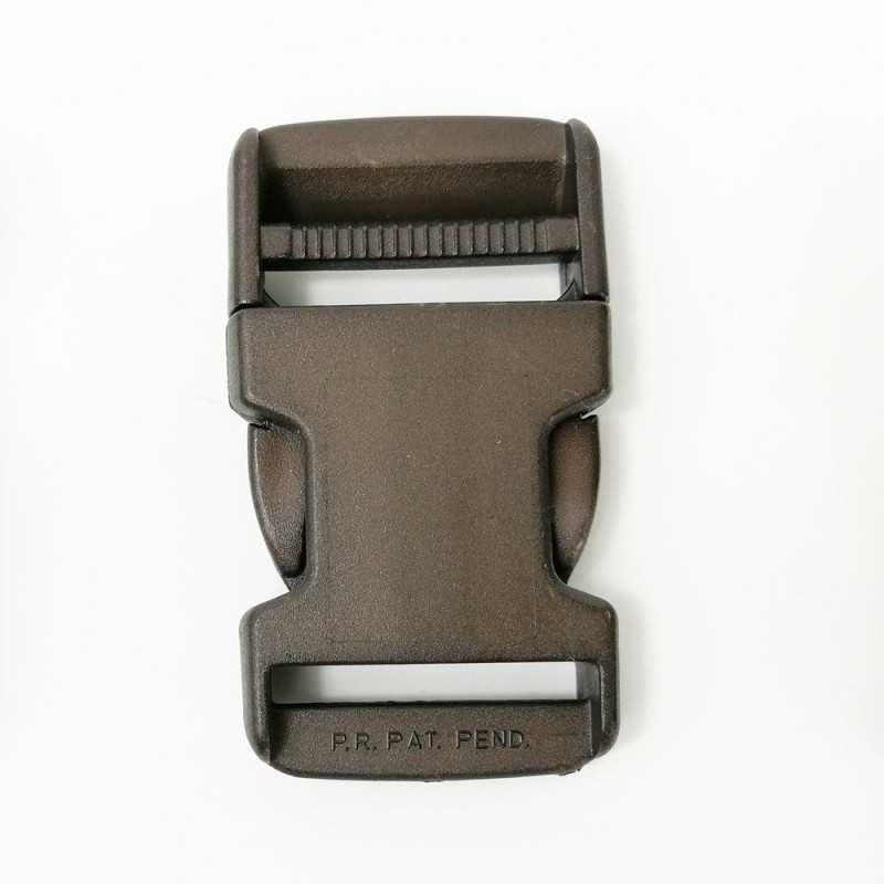 Cierre de plástico marrón de 30 mm ideal para mochilas, riñoneras y bolsos hechos a mano