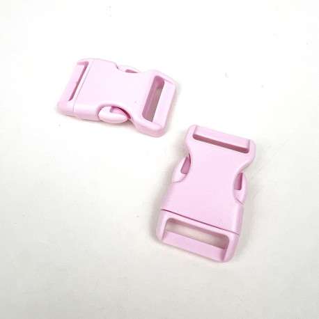 Cierre de plástico rosa de 20 mm ideal para mochilas, riñoneras y bolsos hechos a mano